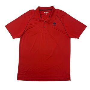 Tabasco Sport Polo Shirt Mens L Large Red Oakwood Golf Club Short Sleeve Stretch